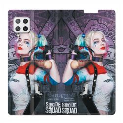 Housse Cuir Portefeuille Pour Samsung Galaxy A12 Harley Quinn Batte