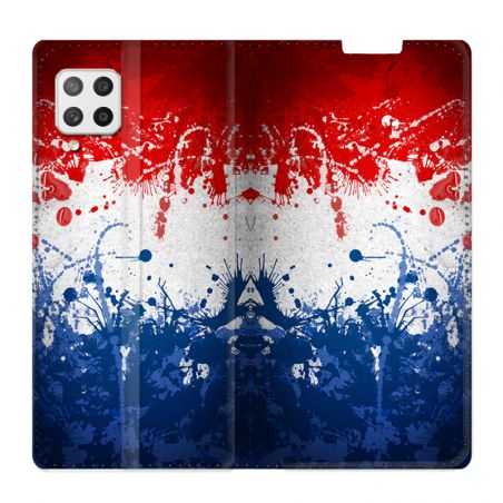 Housse Cuir Portefeuille Pour Samsung Galaxy A12 France Eclaboussure