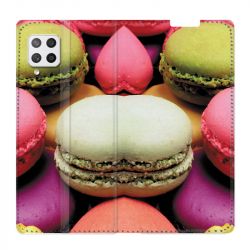 Housse Cuir Portefeuille Pour Samsung Galaxy A12 Macaron