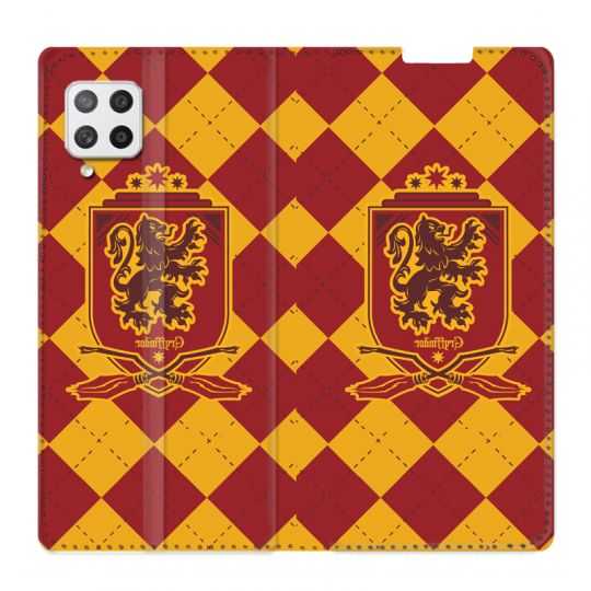 Housse Cuir Portefeuille Pour Samsung Galaxy A12 WB License Harry Potter Griffindor