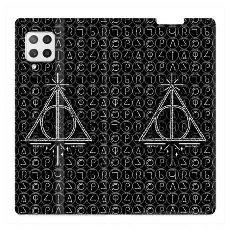 Housse Cuir Portefeuille Pour Samsung Galaxy A12 WB License Harry Potter Triangle noir
