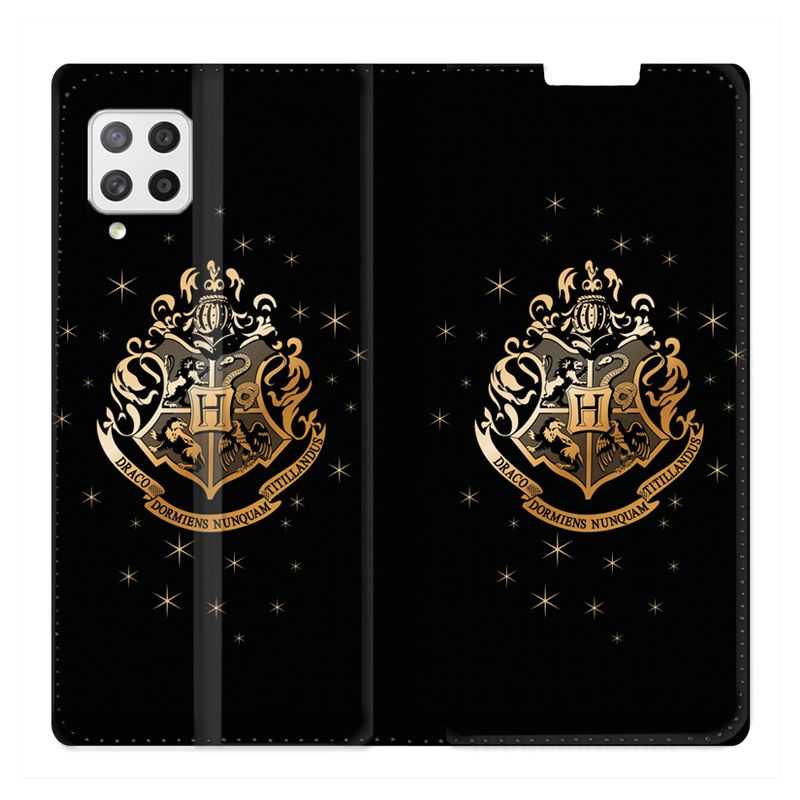 Housse Cuir Portefeuille Pour Samsung Galaxy A12 WB License Harry Potter Poudlard