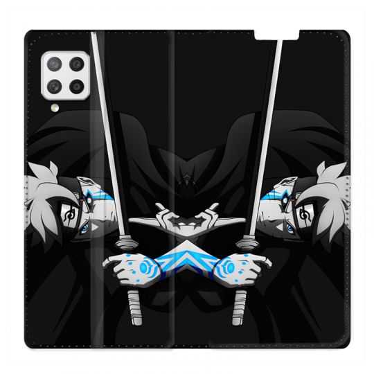 Housse Cuir Portefeuille Pour Samsung Galaxy A12 Manga Boruto Epée