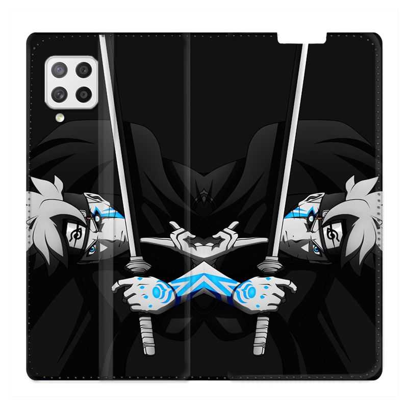 Housse Cuir Portefeuille Pour Samsung Galaxy A12 Manga Boruto Epée