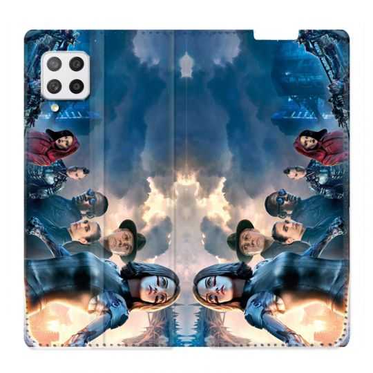 Housse Cuir Portefeuille Pour Samsung Galaxy A12 Manga Gunnm Affiche