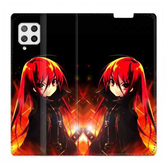 Housse Cuir Portefeuille Pour Samsung Galaxy A12 Manga Shana