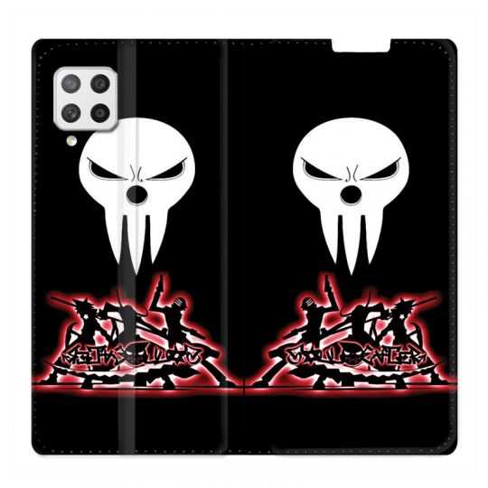 Housse Cuir Portefeuille Pour Samsung Galaxy A12 Manga Soul Eater Noir