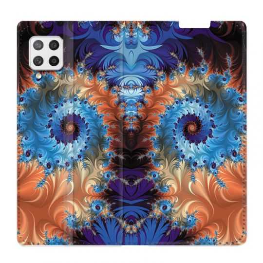Housse Cuir Portefeuille Pour Samsung Galaxy A12 Psychedelic Spirale