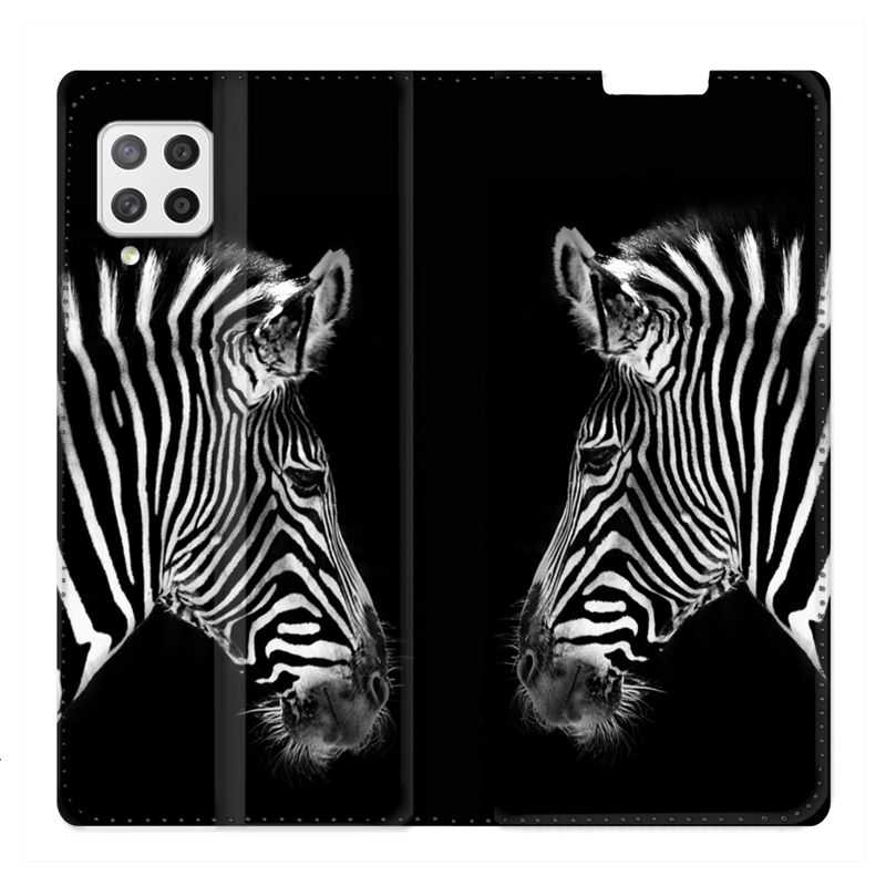 Housse Cuir Portefeuille Pour Samsung Galaxy A12 Savane Zebra