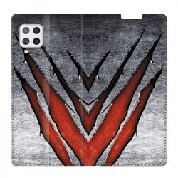 Housse Cuir Portefeuille Pour Samsung Galaxy A12 Texture Beton