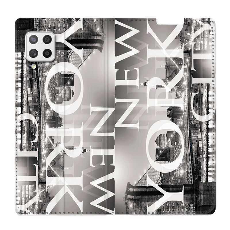 Housse Cuir Portefeuille Pour Samsung Galaxy A12 Amerique USA New York