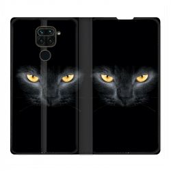 Housse Cuir Portefeuille Pour Xiaomi Redmi Note 9S / 9 Pro Chat Noir