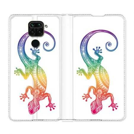 Housse Cuir Portefeuille Pour Xiaomi Redmi Note 9S / 9 Pro Animaux Maori Salamandre Color