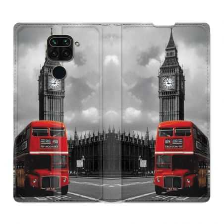 Housse Cuir Portefeuille Pour Xiaomi Redmi Note 9S / 9 Pro Angleterre London Bus