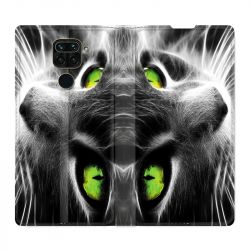 Housse Cuir Portefeuille Pour Xiaomi Redmi Note 9S / 9 Pro Chat Vert