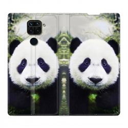 Housse Cuir Portefeuille Pour Xiaomi Redmi Note 9S / 9 Pro Panda Color