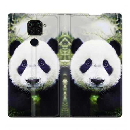 Housse Cuir Portefeuille Pour Xiaomi Redmi Note 9S / 9 Pro Panda Color