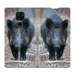 Housse Cuir Portefeuille Pour Xiaomi Redmi Note 9S / 9 Pro Sanglier Pin