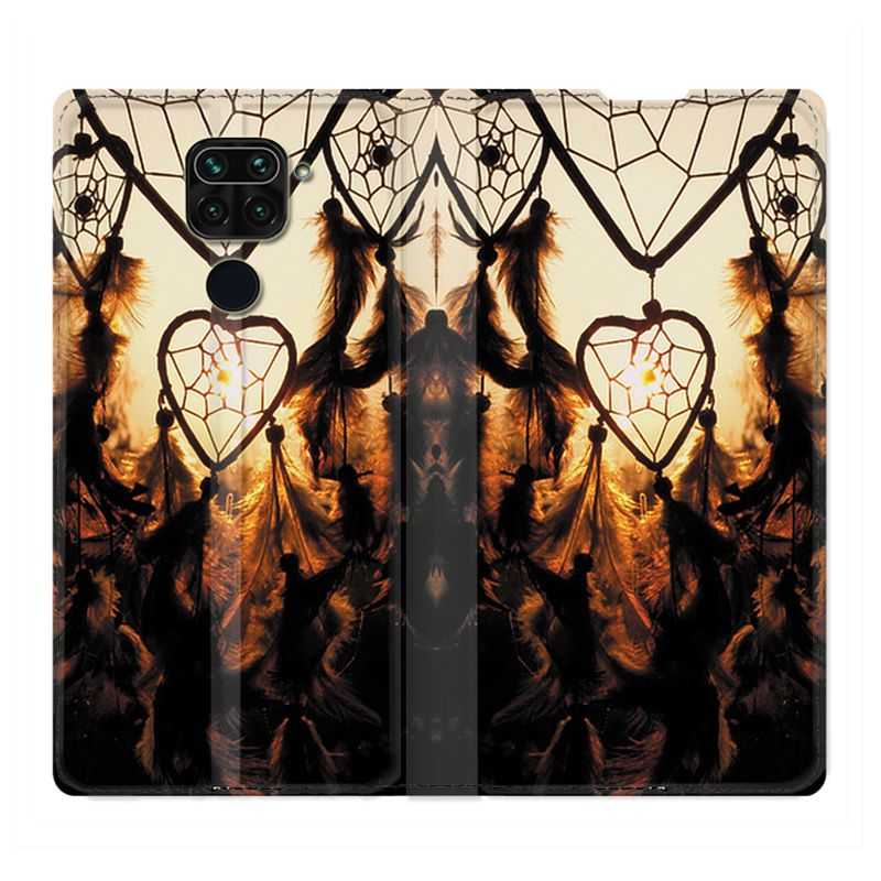 Housse Cuir Portefeuille Pour Xiaomi Redmi Note 9S / 9 Pro Attrape Reve Noir