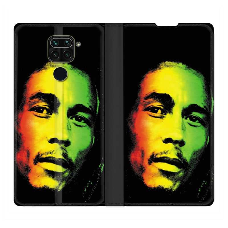 Housse Cuir Portefeuille Pour Xiaomi Redmi Note 9S / 9 Pro Bob Marley 2