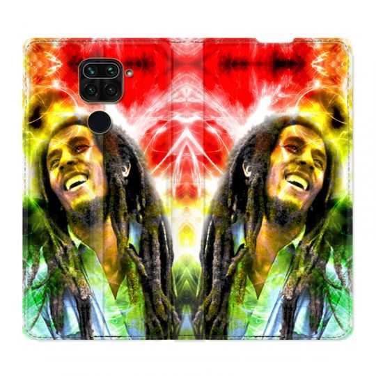 Housse Cuir Portefeuille Pour Xiaomi Redmi Note 9S / 9 Pro Bob Marley Color