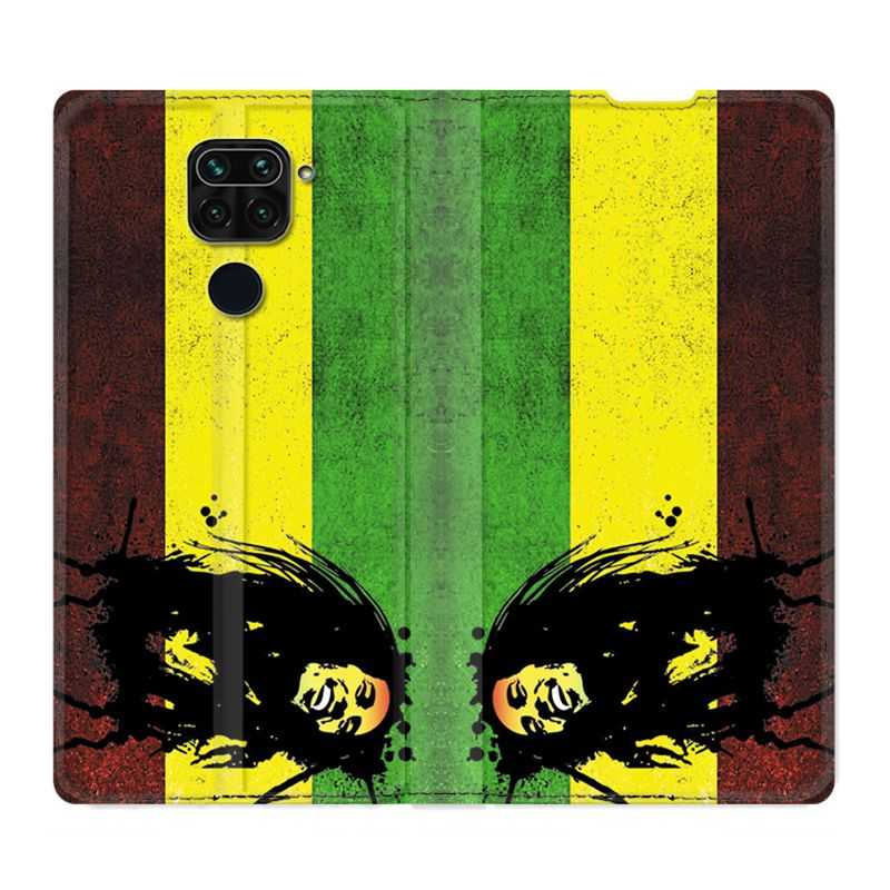 Housse Cuir Portefeuille Pour Xiaomi Redmi Note 9S / 9 Pro Bob Marley Drapeau