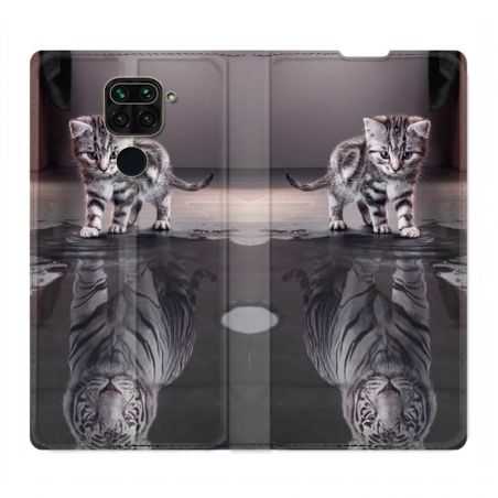 Housse Cuir Portefeuille Pour Xiaomi Redmi Note 9S / 9 Pro Chien Reflet