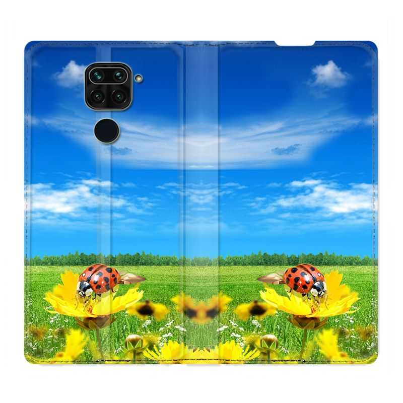 Housse Cuir Portefeuille Pour Xiaomi Redmi Note 9S / 9 Pro Coccinelle