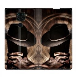 Housse Cuir Portefeuille Pour Xiaomi Redmi Note 9S / 9 Pro Cow Boy Chapeau