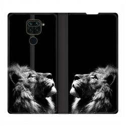 Housse Cuir Portefeuille Pour Xiaomi Redmi Note 9S / 9 Pro Roi Lion