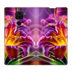 Housse Cuir Portefeuille Pour Xiaomi Redmi Note 9S / 9 Pro Fleur Lys Color