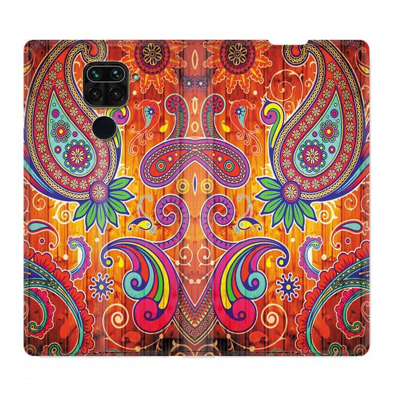 Housse Cuir Portefeuille Pour Xiaomi Redmi Note 9S / 9 Pro Fleur Psychedelic