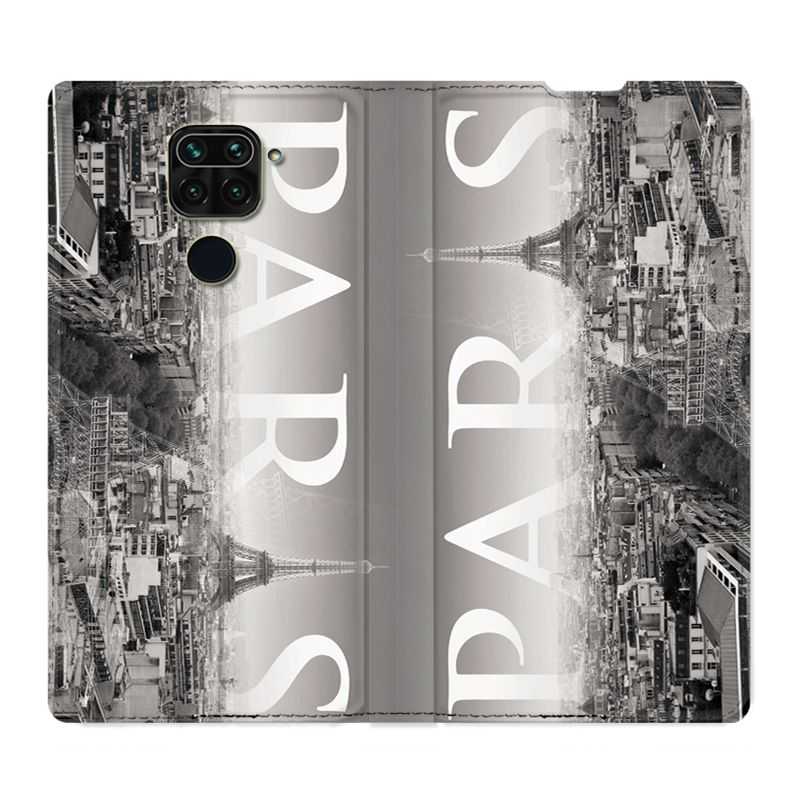 Housse Cuir Portefeuille Pour Xiaomi Redmi Note 9S / 9 Pro France Paris Vintage
