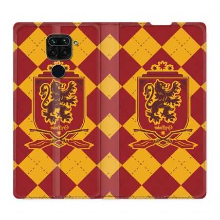 Housse Cuir Portefeuille Pour Xiaomi Redmi Note 9S / 9 Pro WB License Harry Potter Griffindor