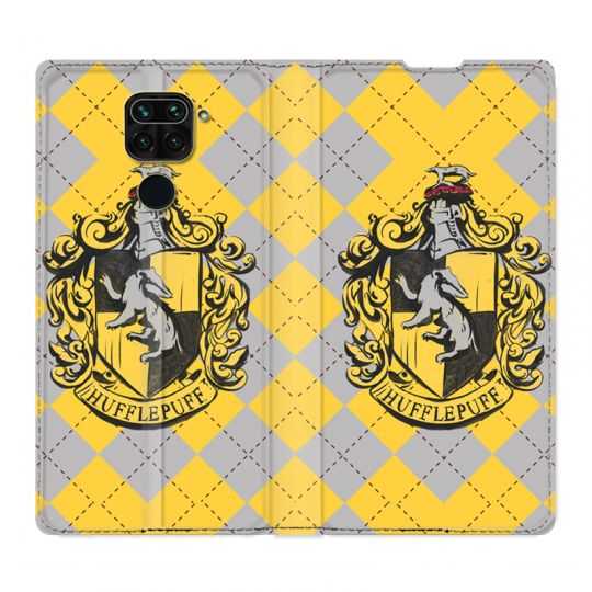 Housse Cuir Portefeuille Pour Xiaomi Redmi Note 9S / 9 Pro WB License Harry Potter Hufflepuff