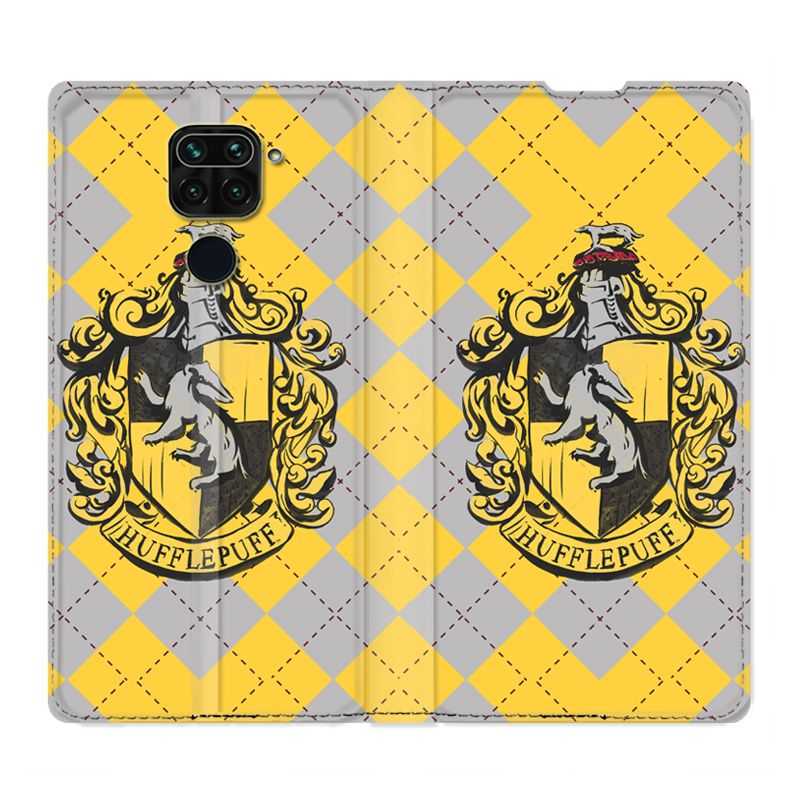 Housse Cuir Portefeuille Pour Xiaomi Redmi Note 9S / 9 Pro WB License Harry Potter Hufflepuff