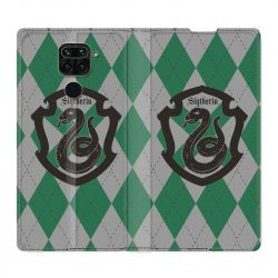 Housse Cuir Portefeuille Pour Xiaomi Redmi Note 9S / 9 Pro WB License Harry Potter Slytherin