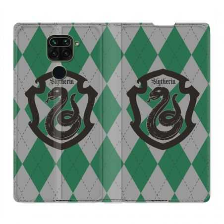 Housse Cuir Portefeuille Pour Xiaomi Redmi Note 9S / 9 Pro WB License Harry Potter Slytherin