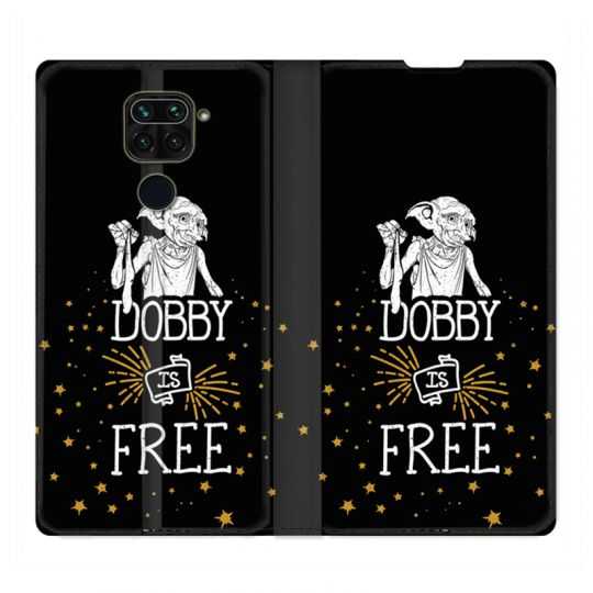 Housse Cuir Portefeuille Pour Xiaomi Redmi Note 9S / 9 Pro WB License Harry Potter Dobby Free N