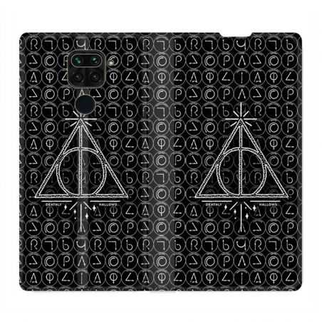 Housse Cuir Portefeuille Pour Xiaomi Redmi Note 9S / 9 Pro WB License Harry Potter Triangle noir