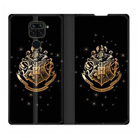 Housse Cuir Portefeuille Pour Xiaomi Redmi Note 9S / 9 Pro WB License Harry Potter Poudlard