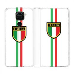 Housse Cuir Portefeuille Pour Xiaomi Redmi Note 9S / 9 Pro Italie 3 Blanc