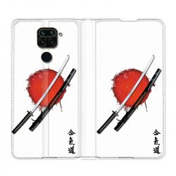 Housse Cuir Portefeuille Pour Xiaomi Redmi Note 9S / 9 Pro Japon Epée