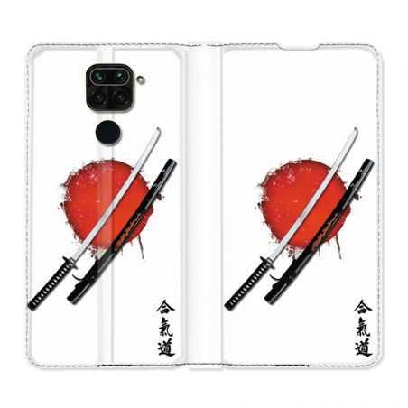 Housse Cuir Portefeuille Pour Xiaomi Redmi Note 9S / 9 Pro Japon Epée