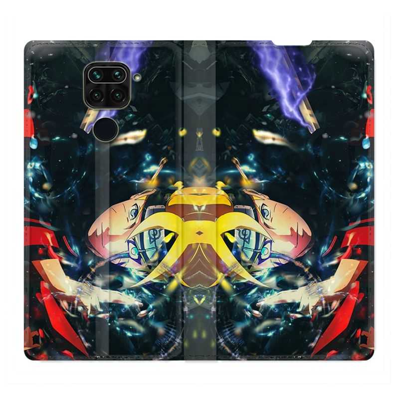 Housse Cuir Portefeuille Pour Xiaomi Redmi Note 9S / 9 Pro Manga Boruto Eclair