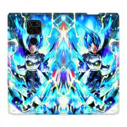 Housse Cuir Portefeuille Pour Xiaomi Redmi Note 9S / 9 Pro Manga Dragon Ball Vegeta Bleu