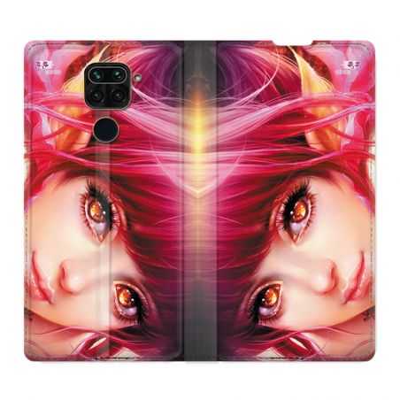 Housse Cuir Portefeuille Pour Xiaomi Redmi Note 9S / 9 Pro Manga Elfe