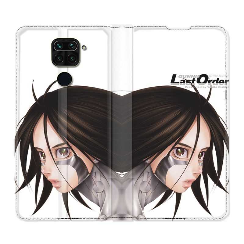 Housse Cuir Portefeuille Pour Xiaomi Redmi Note 9S / 9 Pro Manga Gunnm Gally