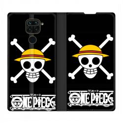 Housse Cuir Portefeuille Pour Xiaomi Redmi Note 9S / 9 Pro Manga One Piece Tete de Mort