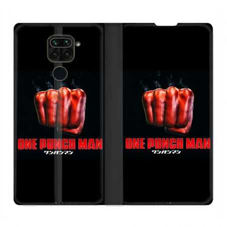 Housse Cuir Portefeuille Pour Xiaomi Redmi Note 9S / 9 Pro Manga One Punch Man Poing